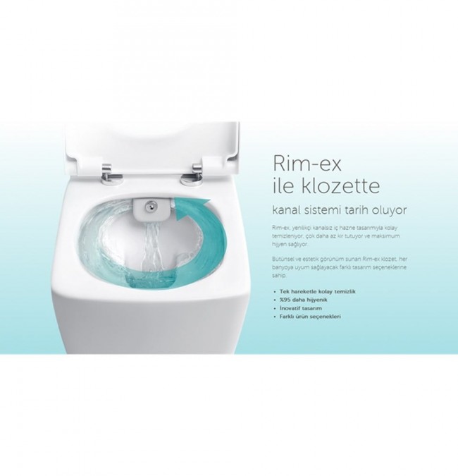 Vitra Metropole Rim-ex Beyaz Kanalsız Asma Klozet Vitra Metropole Rim-ex Beyaz Kanalsız Asma Klozet
